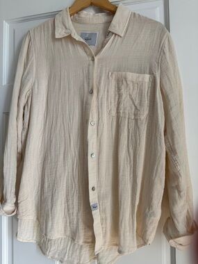 Rails Cream Button-Down Shirt